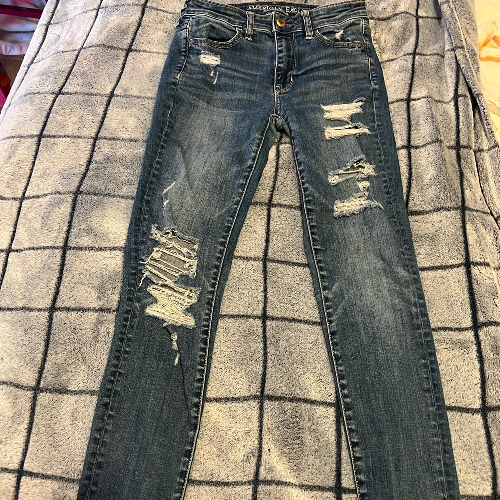 American Eagle outfitters ripped jeans. Size 2 LONG